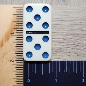 5:5 Replacement Dominoes Large Dot Shiny Color 2 X 1 X 1/4th Double Five 5 Blue